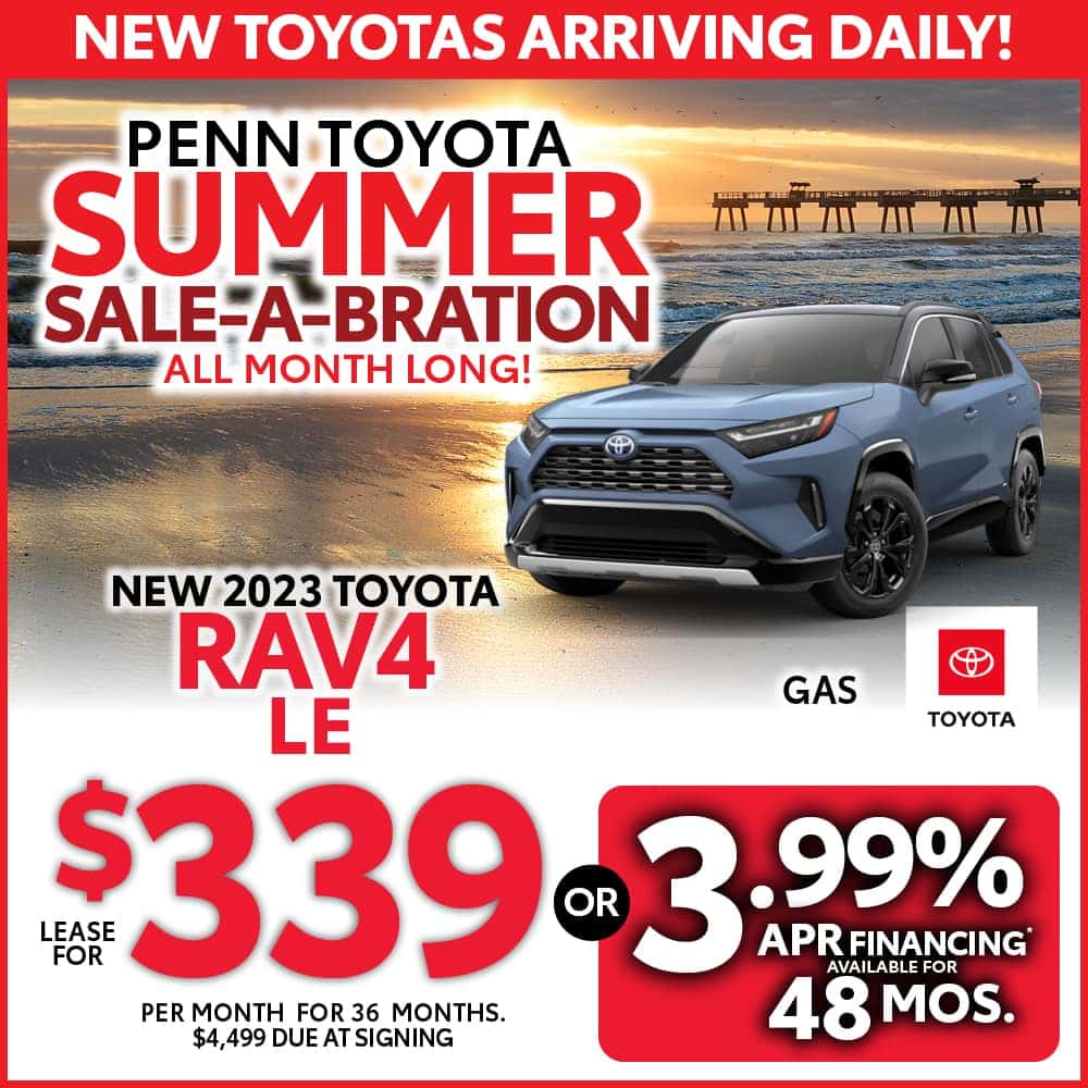 Lease a 2023 Toyota RAV4 LE for $339 Per Month for 36 Months