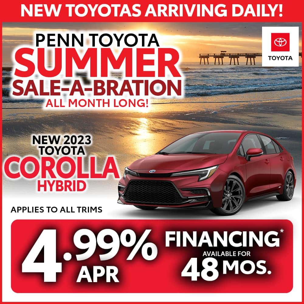  Get 4.99% APR for 48 months on a 2023 Toyota Corolla HYBRID  