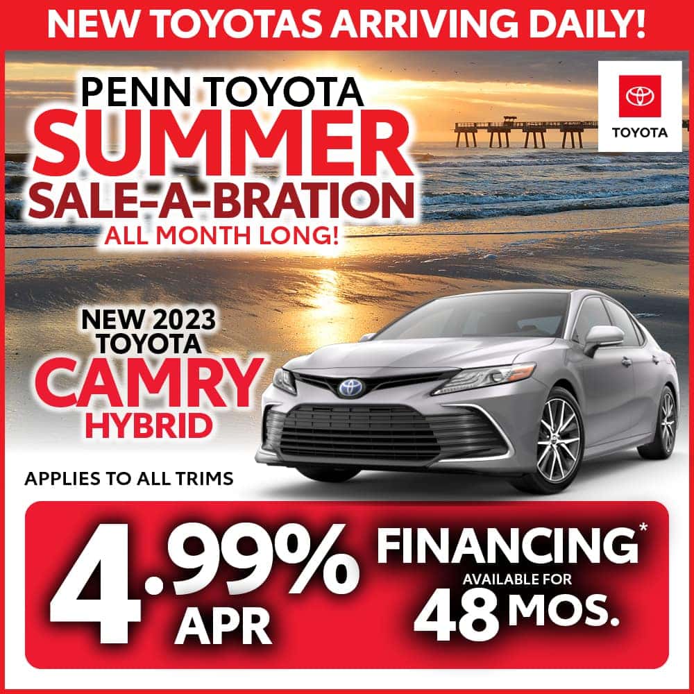  Get 4.99% APR for 48 months on a 2023 Toyota Camry HYBRID  