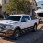 2019 Ram 2500 towing a boat