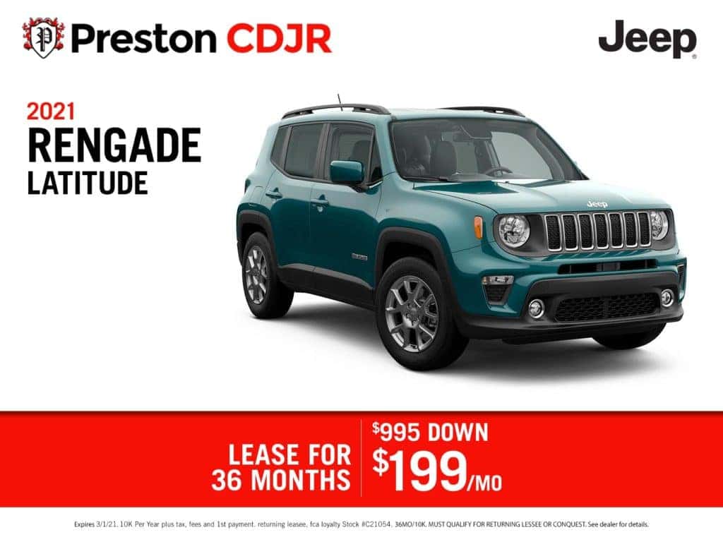 New Vehicle Special Offers Preston Chrysler Dodge Jeep Ram