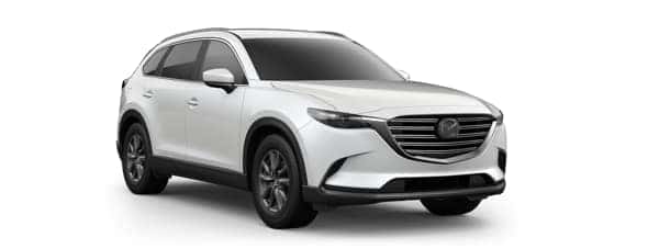 A white 2020 Mazda CX-9 is facing right.