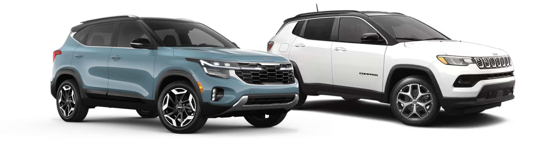 Kia Seltos and Jeep Compass Side by Side