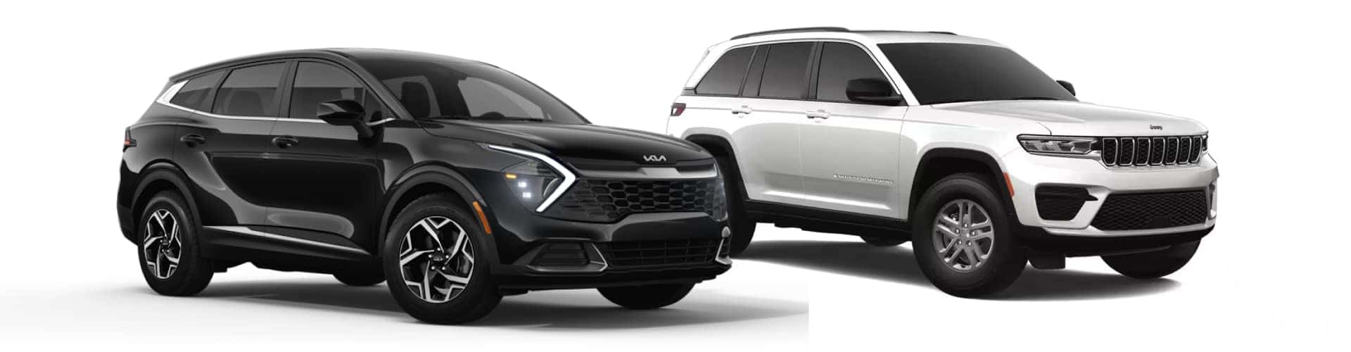 Kia Sportage and Jeep Grand Cherokee Side by Side