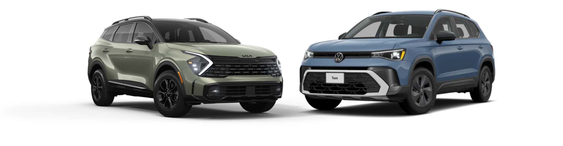 Kia Sportage and Volkswagen Tiguan Side by Side