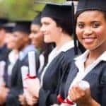Woman graduating college