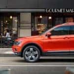 2018 Volkswagen Tiguan Parked Outside Restaurant