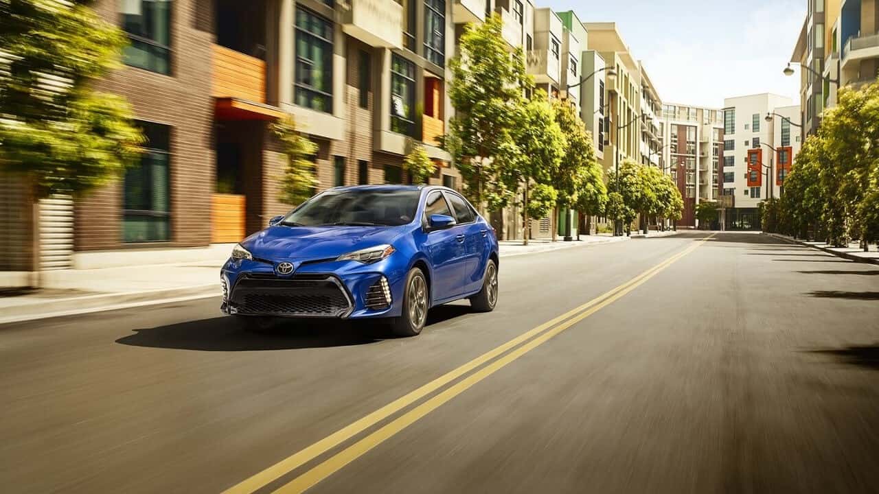 2018 Toyota Corolla on road