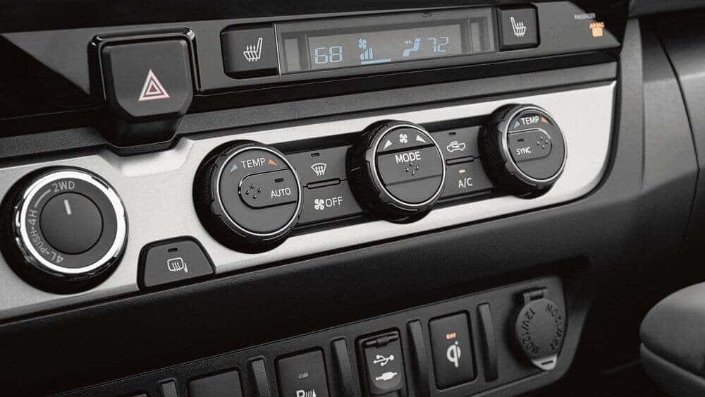 2018 Toyota Tacoma climate controls