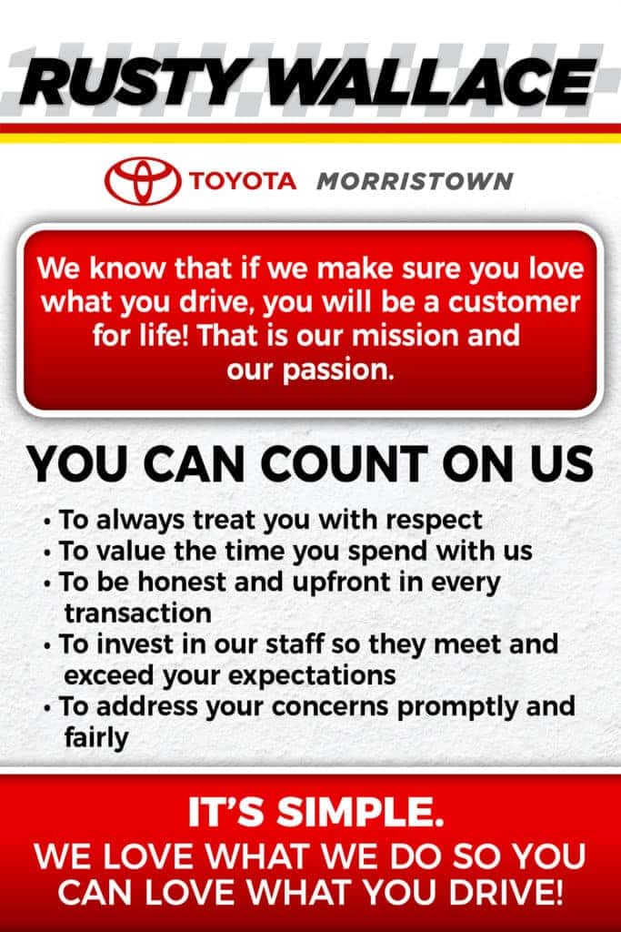 Rusty Wallace Toyota Customer Promise | Toyota Sales Near Me