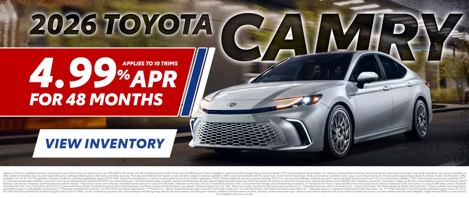 July 2026 Camry Special