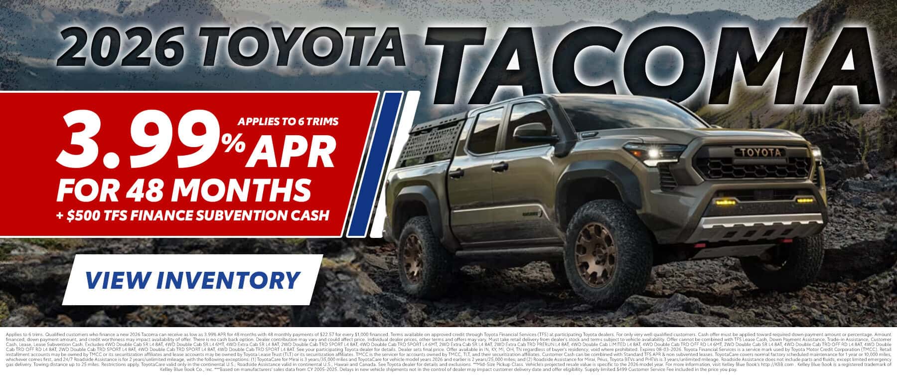 July 2026 Tacoma Special