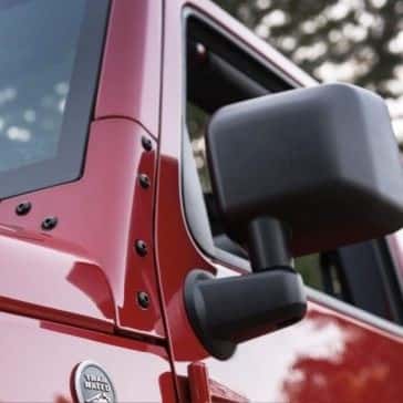 2017 Jeep Wrangler mirror up close