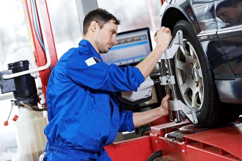 mechanic working on a vehicle