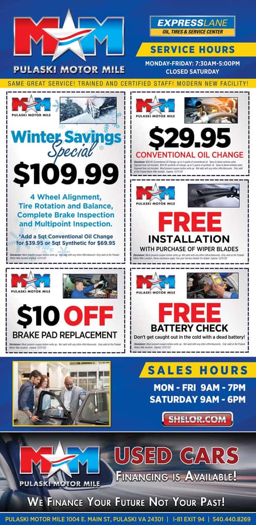 Pulaski Express Lane Specials Shelor Chevrolet
