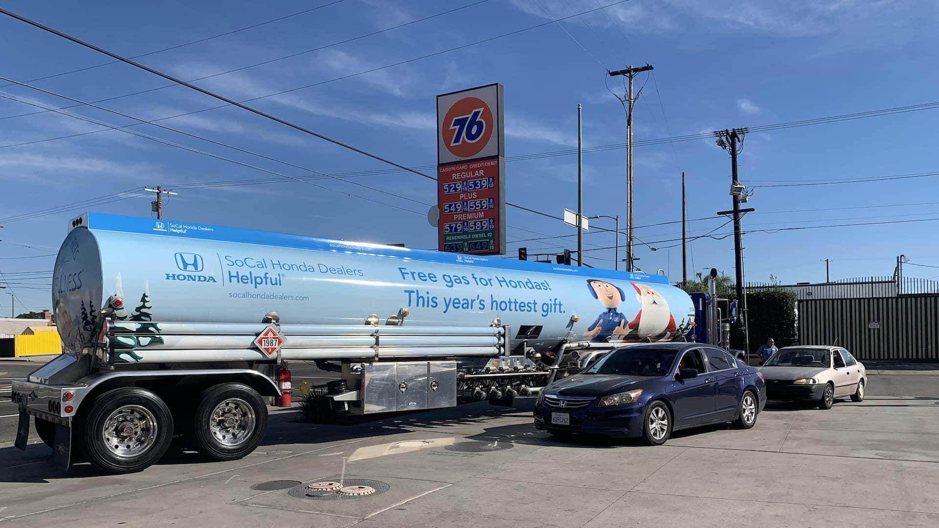 Helpful Holiday Free Gas | Southern California Honda Dealers Association