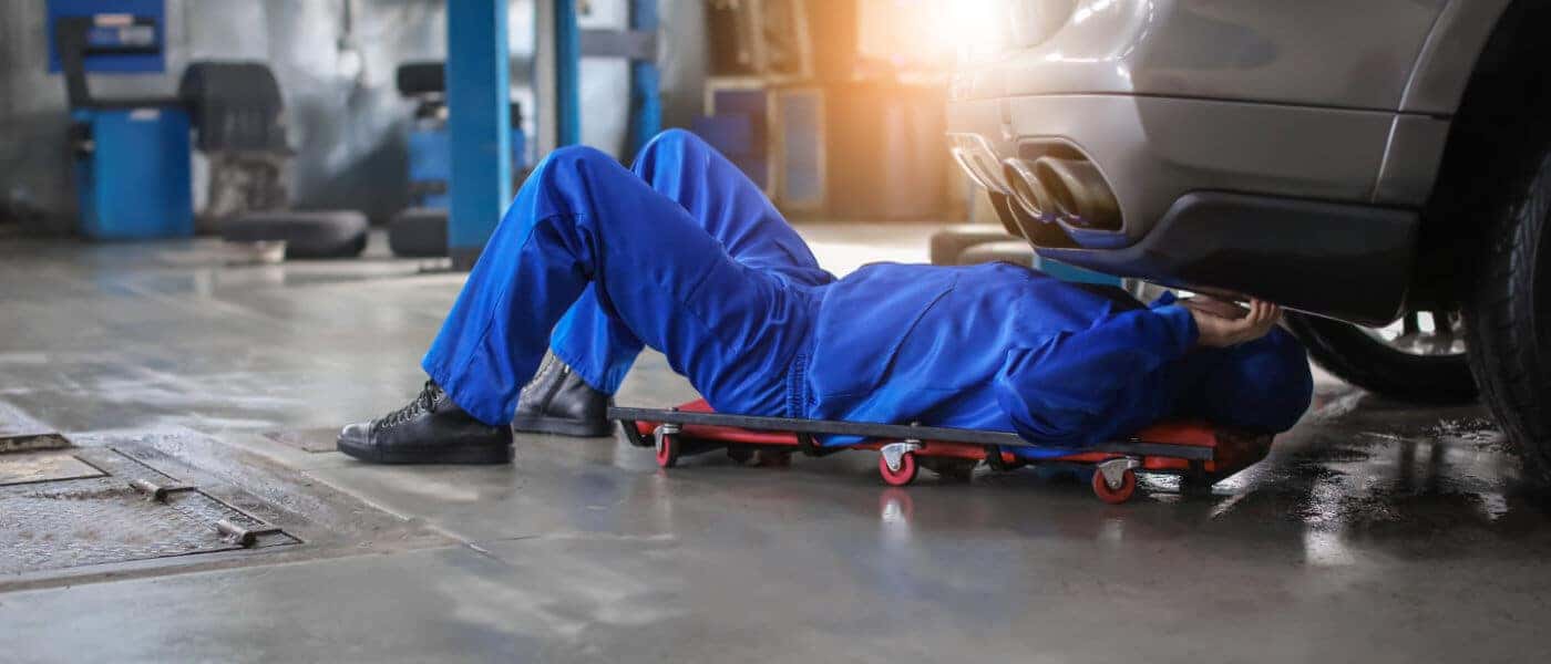 Service Inspection Technician Roller Under Vehicle