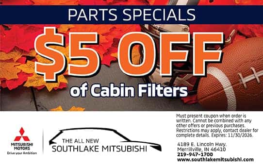 $5 Off Cabin Filters | Southlake Mitsubishi