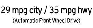 29 city / 35 highway CX-3 MPG