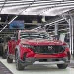 mazda being made in USA factory at Mazda Toyota Manufacturing plant in Huntsville, Alabama