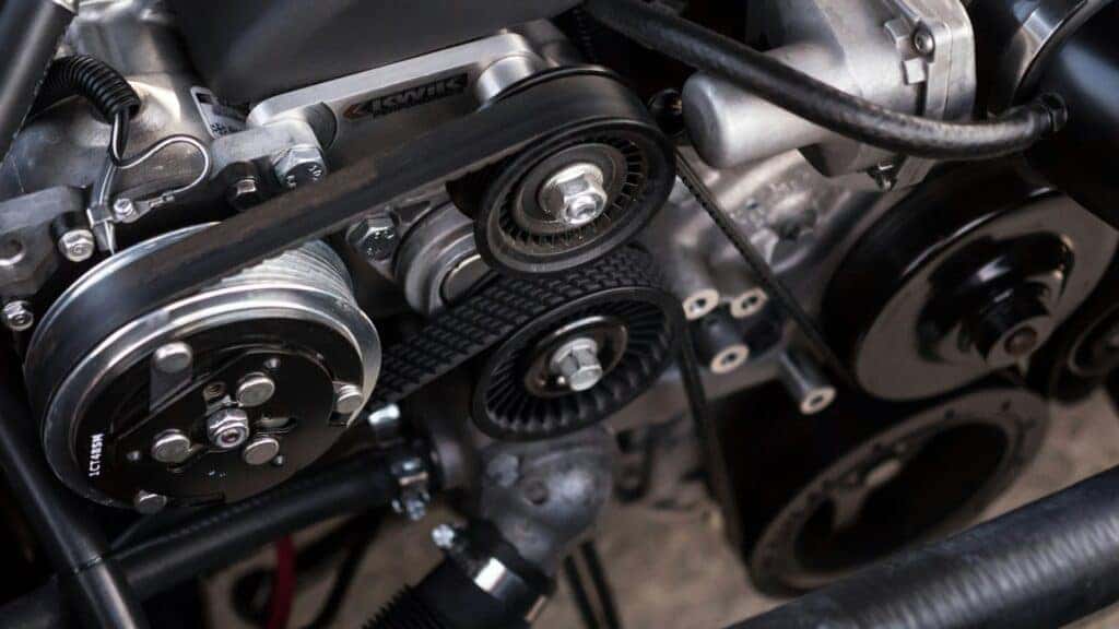 drive belt in an engine