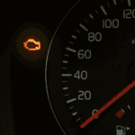 mazda dashboard with engine light on