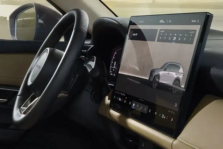 15.6-inch center touchscreen in a 2026 Mazda CX-5 Premium Plus at Sport Mazda South in Orlando, Florida