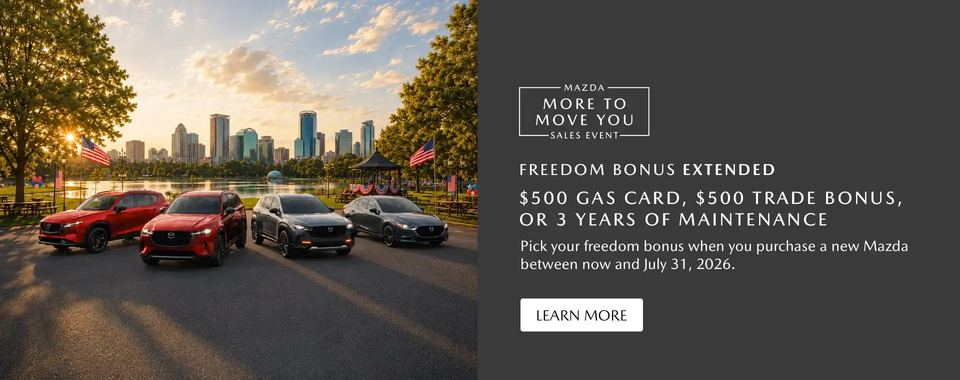 Extended Freedom Bonus Desktop Banner Sport Mazda South Orlando, FL 32837