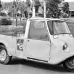 black and white photo of one of mazda's oldest models