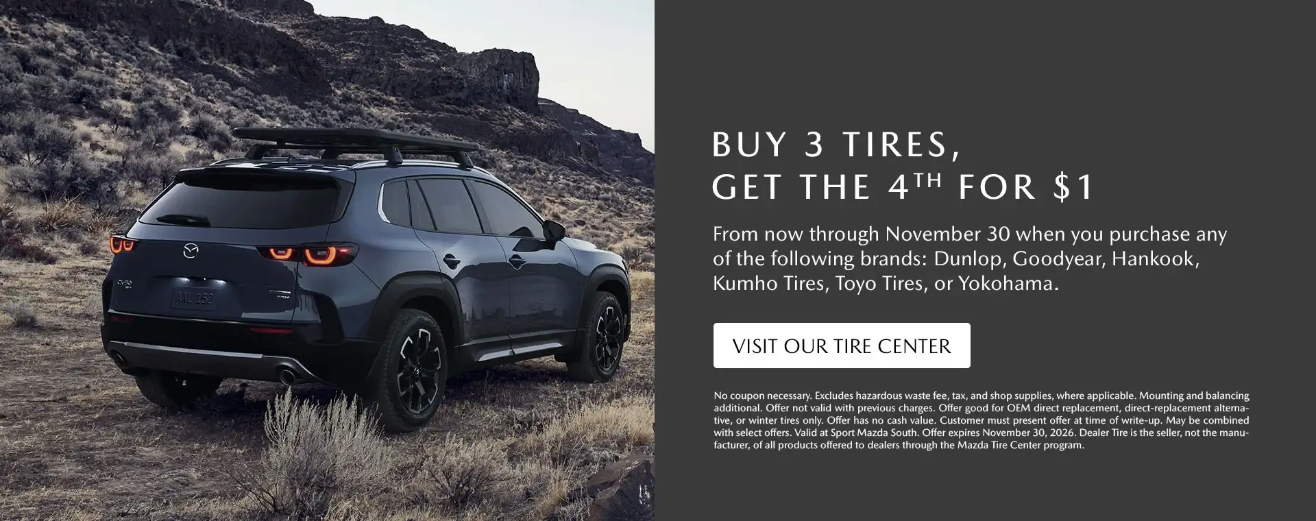 Fall 2026 Online Tire Special Home Desktop Sport Mazda South Orlando, FL 32837