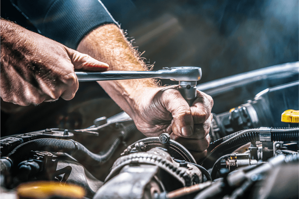 ratchet being used under the hood