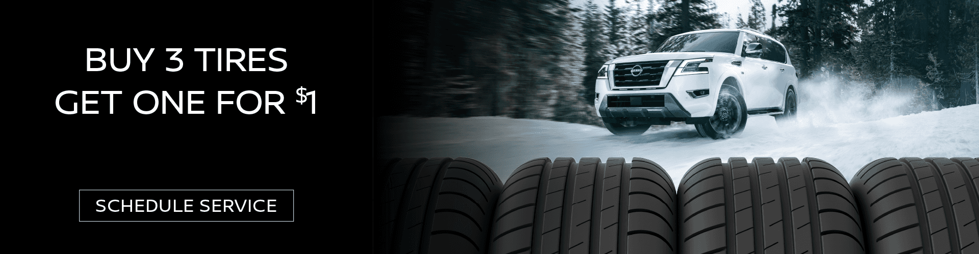 Buy $3 tires get one for a $1