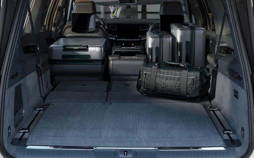 Cargo area of the 2023 Grand Wagoneer at Landers Chrysler Dodge Jeep Ram in Little Rock, AR