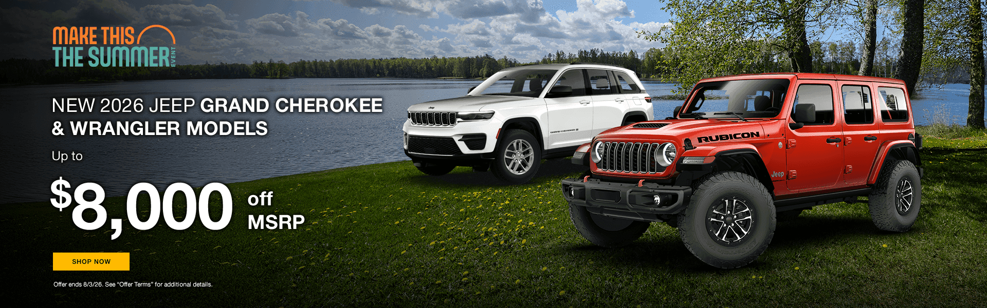 NEW 2026 JEEP CHEROKEE & WRANGLER MODELS Up to $8,000 off MSRP