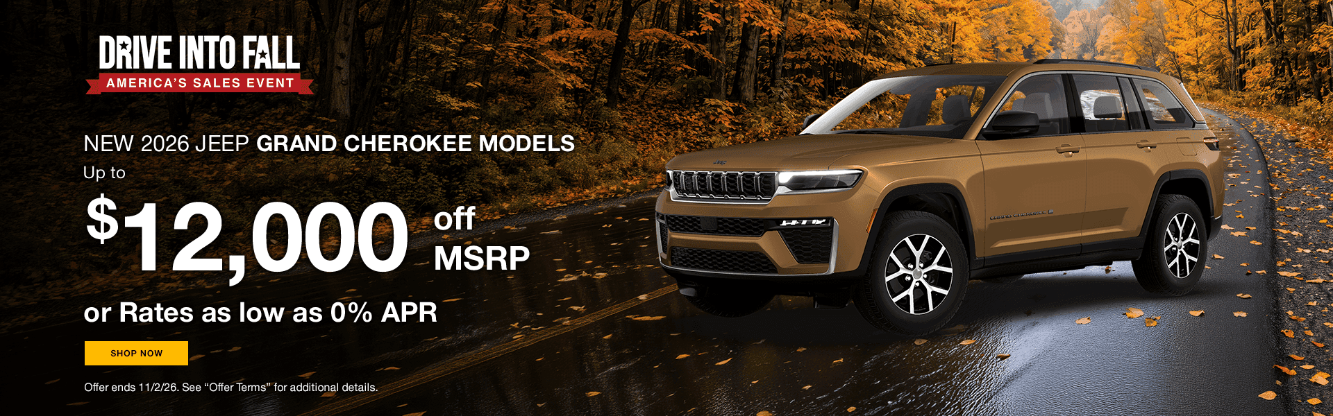 NEW 2026 JEEP GRAND CHEROKEE MODELS Up to $12,000 off MSRP or Rates as low as 0%