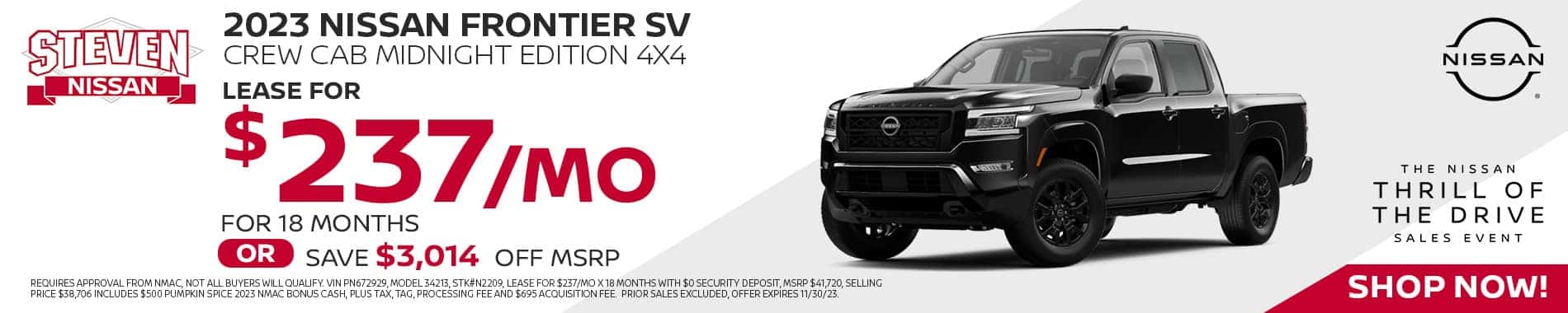 10_23_Steven_Nissan_Web_Banner-2023-NISSAN-Frontier-SV