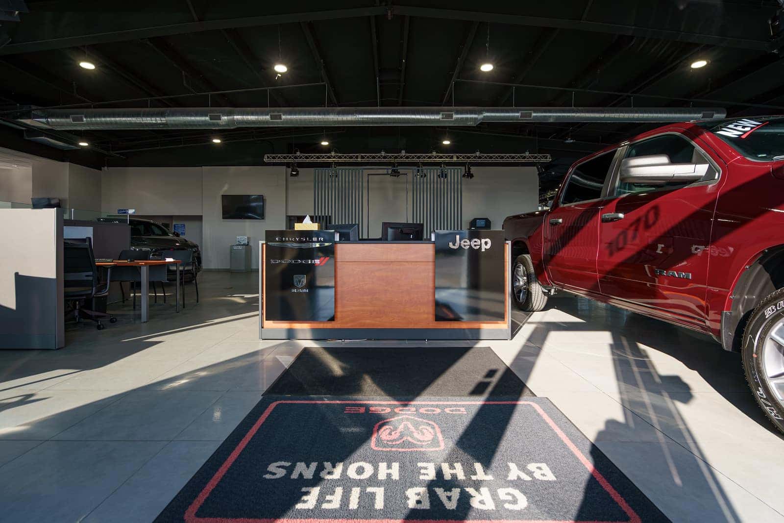 Vehicle showroom at Swope Chrysler Dodge Jeep Ram