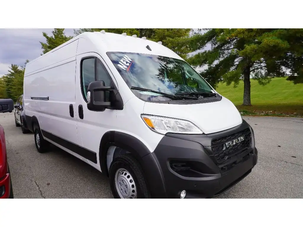 Bright White 2025 Ram ProMaster 3500 Tradesman Extended High Roof cargo van at Swope CDJR
