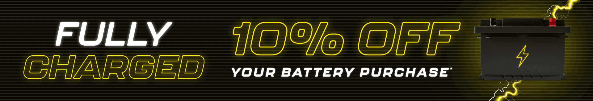 10% off your battery purchase
