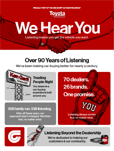 We Hear You. A fantastic dealership experience always starts with listening