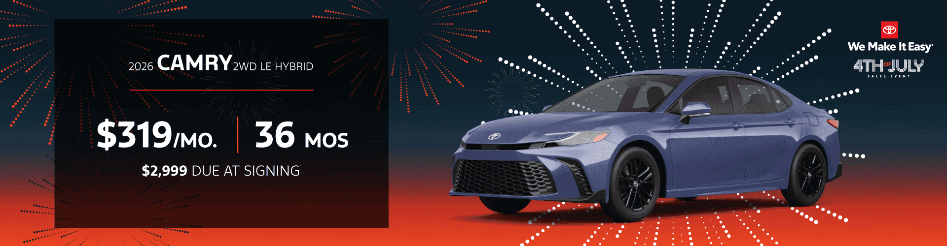 4th of July Sales Event 2026 Camry 2WD LE Hybrid
