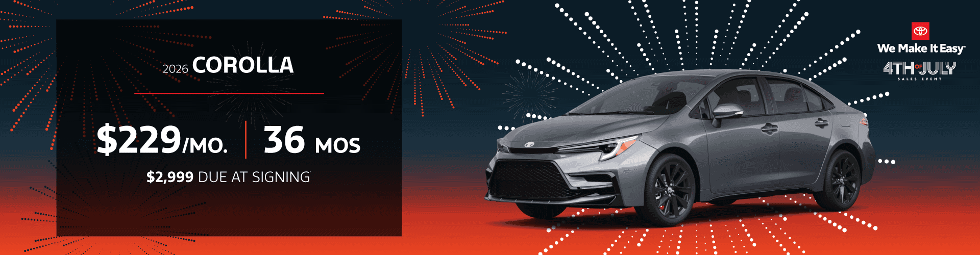 4th of July Sales Event 2026 Corolla