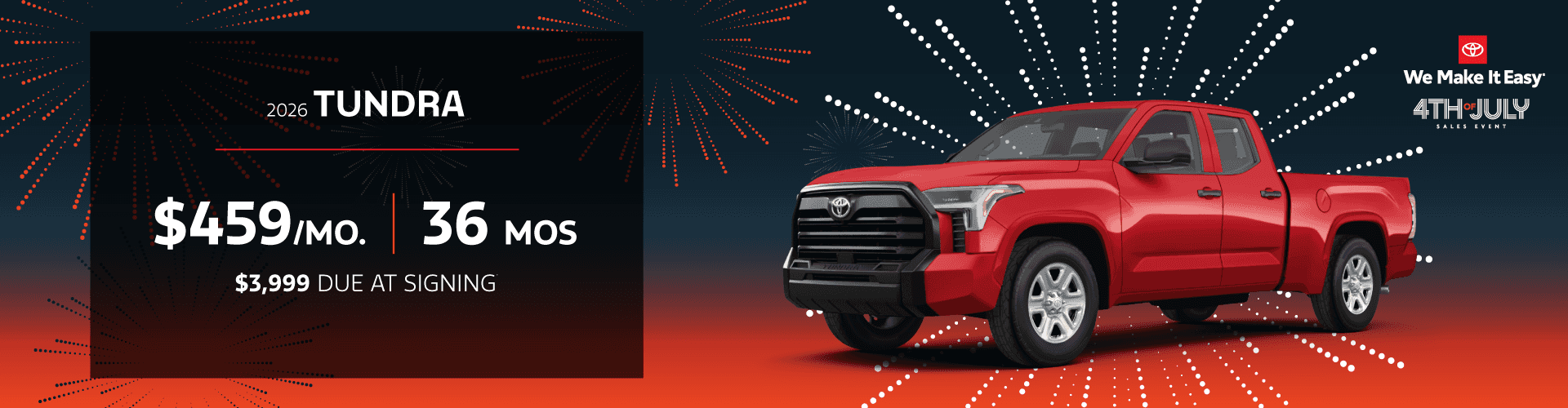 4th of July Sales Event 2026 Tundra