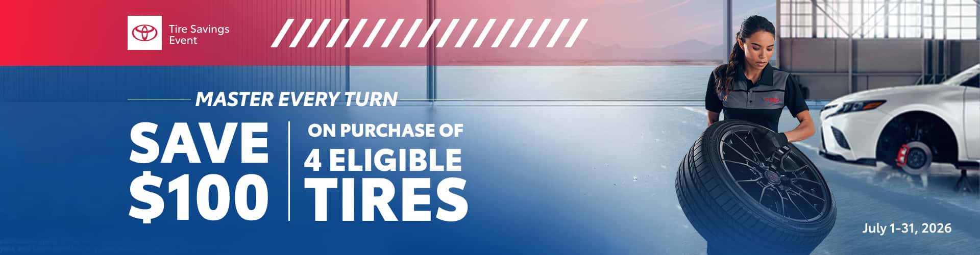 $100 Instant Rebate on 4 eligible tires