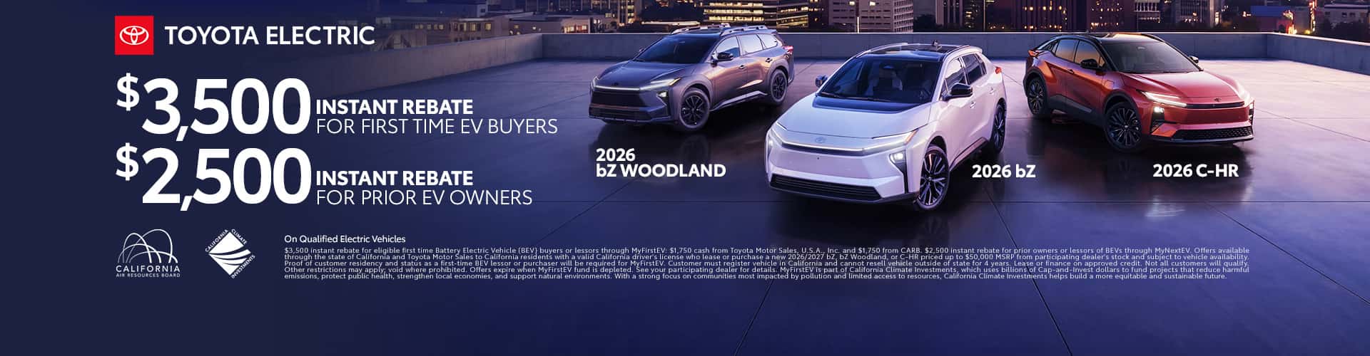 Toyota Electric Instant Rebate