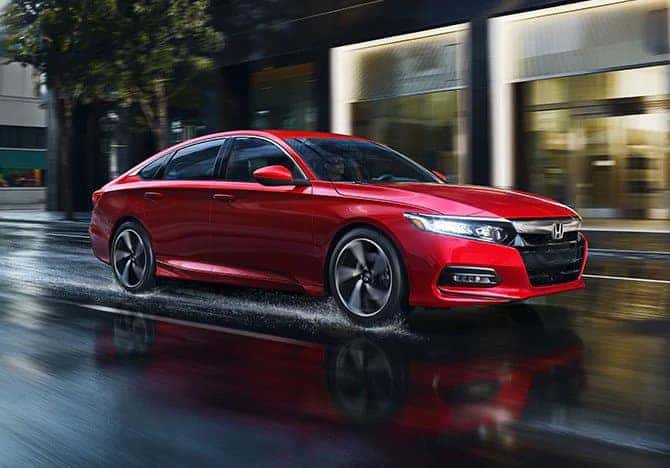 2019 Honda Accord driving in the rain