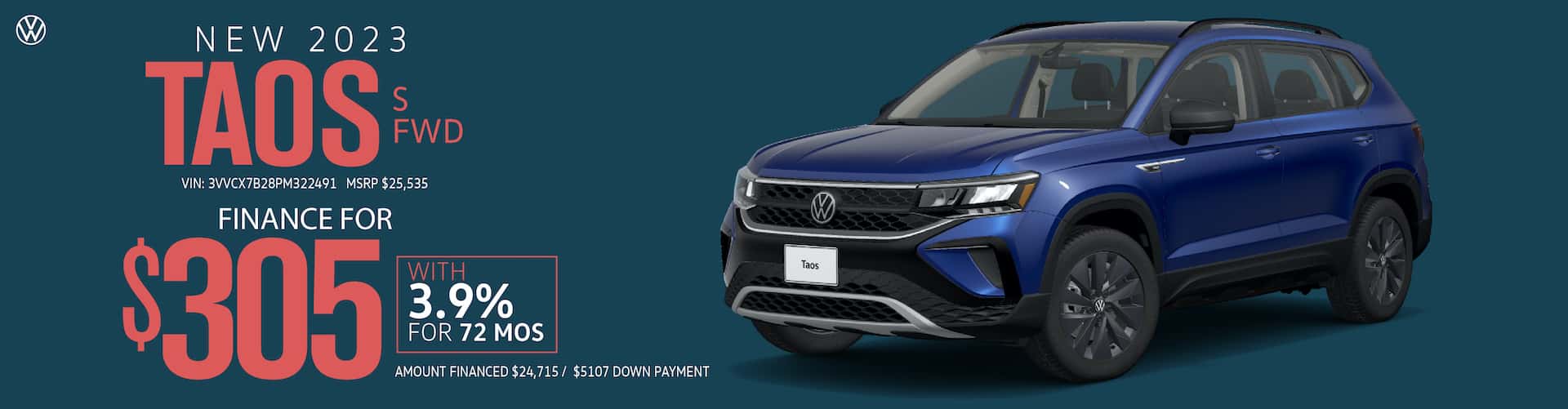 Upgrade to a new Taos SUV today
