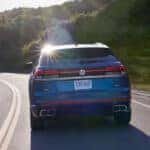 vw atlas cross sport driving on a mountain road