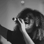 Karaoke singer at bar banner image