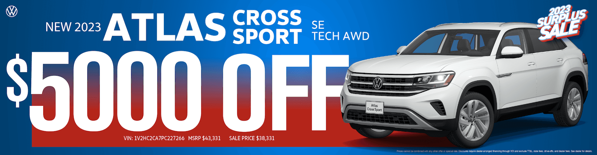 Atlas Cross Sport - save up to $5000 off at VW SouthTowne